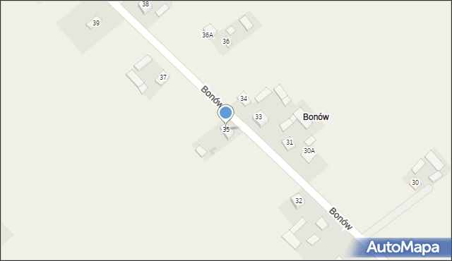 Bonów, Bonów, 35, mapa Bonów