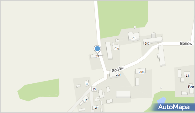 Bonów, Bonów, 19, mapa Bonów