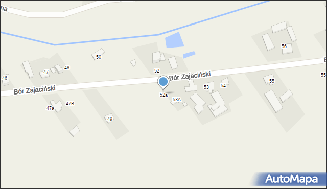 Bór Zajaciński, Bór Zajaciński, 52a, mapa Bór Zajaciński