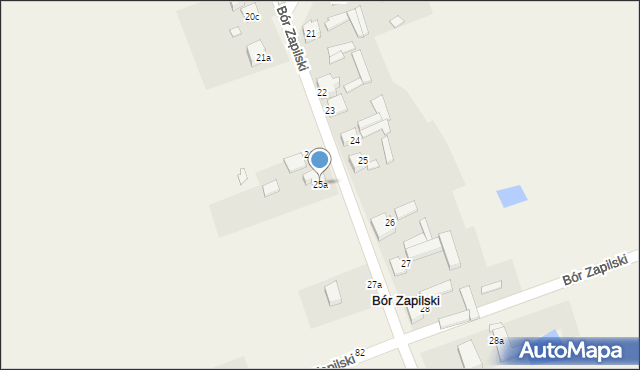 Bór Zapilski, Bór Zapilski, 25a, mapa Bór Zapilski