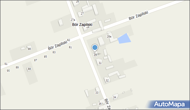 Bór Zapilski, Bór Zapilski, 29, mapa Bór Zapilski