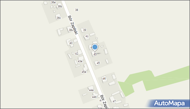 Bór Zapilski, Bór Zapilski, 43, mapa Bór Zapilski