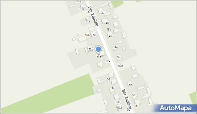 Bór Zapilski, Bór Zapilski, 51a, mapa Bór Zapilski