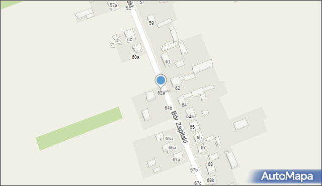 Bór Zapilski, Bór Zapilski, 62a, mapa Bór Zapilski