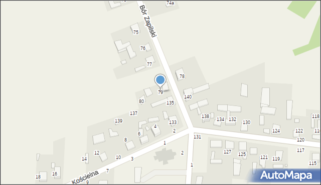 Bór Zapilski, Bór Zapilski, 79, mapa Bór Zapilski