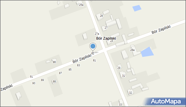 Bór Zapilski, Bór Zapilski, 82, mapa Bór Zapilski