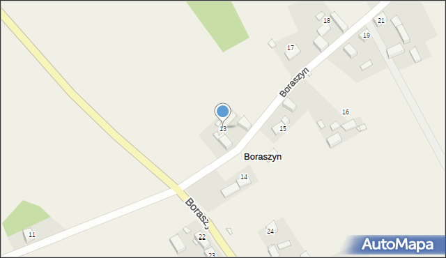 Boraszyn, Boraszyn, 13, mapa Boraszyn