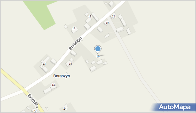 Boraszyn, Boraszyn, 16, mapa Boraszyn