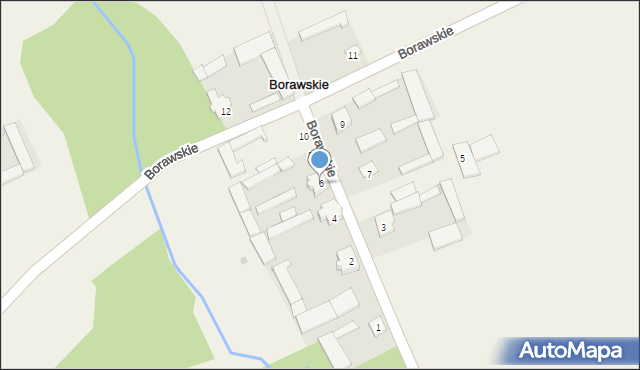 Borawskie, Borawskie, 6, mapa Borawskie