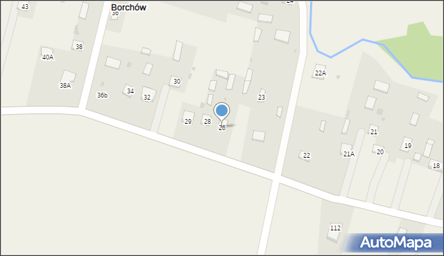 Borchów, Borchów, 26, mapa Borchów