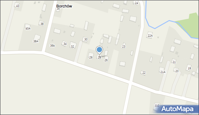 Borchów, Borchów, 28, mapa Borchów