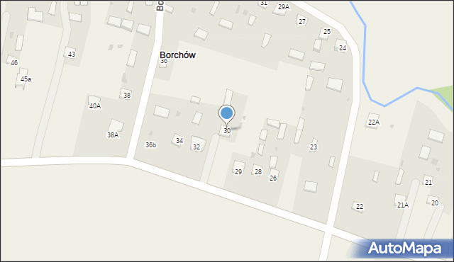 Borchów, Borchów, 30, mapa Borchów