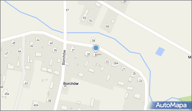 Borchów, Borchów, 33, mapa Borchów