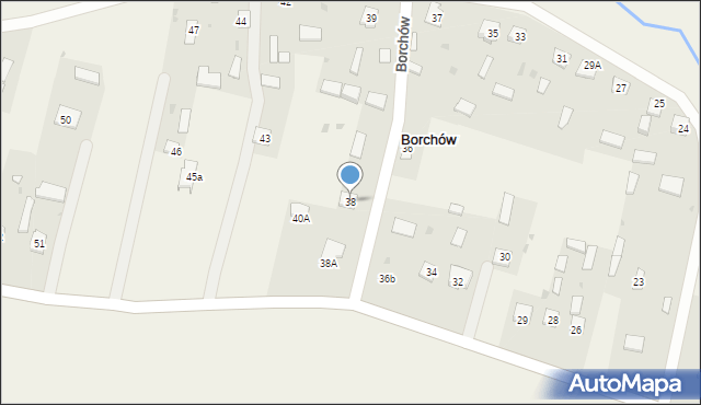 Borchów, Borchów, 38, mapa Borchów