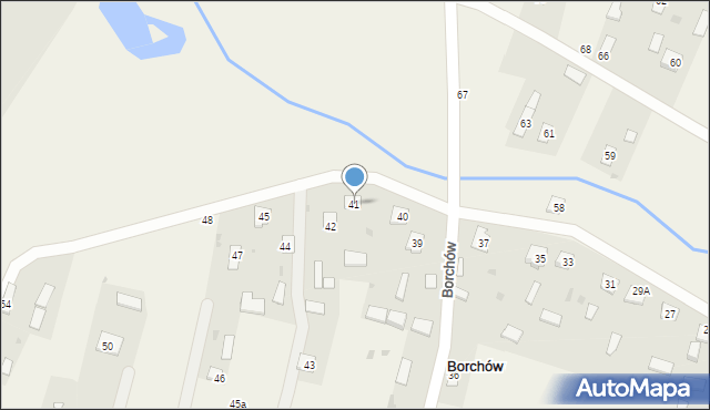 Borchów, Borchów, 41, mapa Borchów