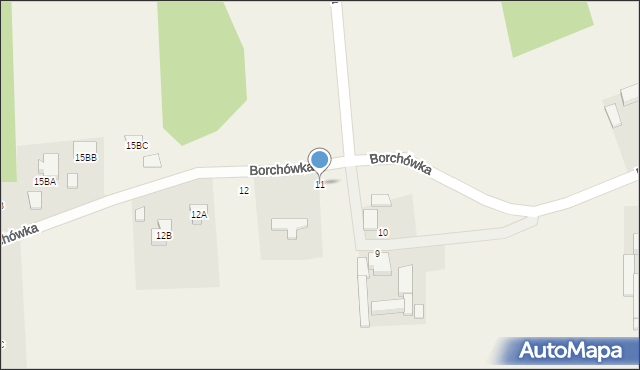 Borchówka, Borchówka, 11, mapa Borchówka