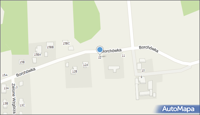 Borchówka, Borchówka, 12, mapa Borchówka