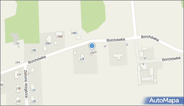Borchówka, Borchówka, 12A, mapa Borchówka