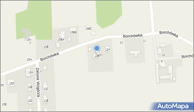 Borchówka, Borchówka, 12B, mapa Borchówka