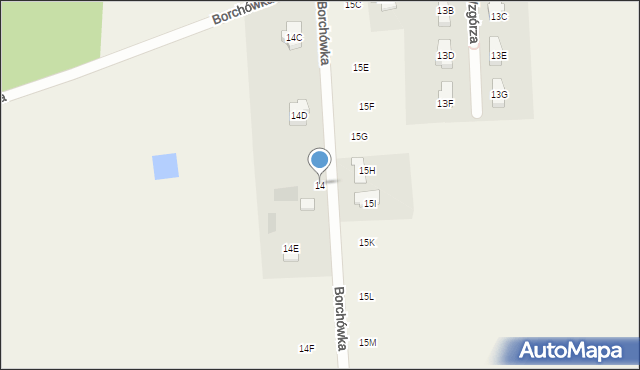 Borchówka, Borchówka, 14, mapa Borchówka