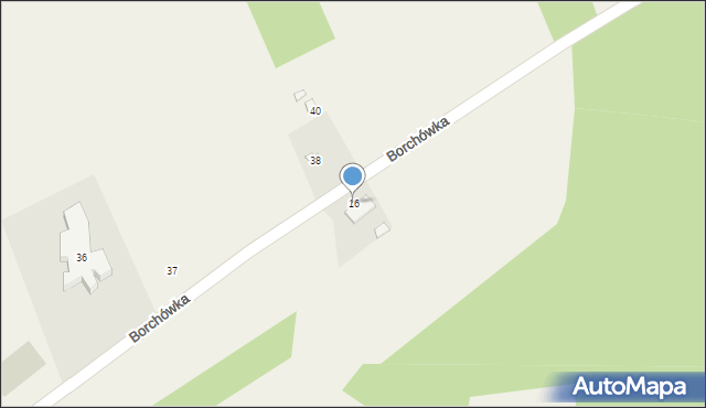 Borchówka, Borchówka, 16, mapa Borchówka