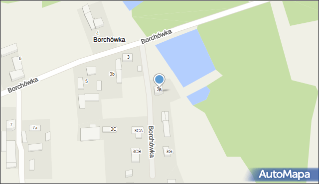 Borchówka, Borchówka, 3A, mapa Borchówka