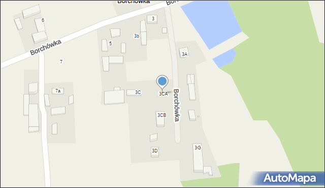 Borchówka, Borchówka, 3CA, mapa Borchówka