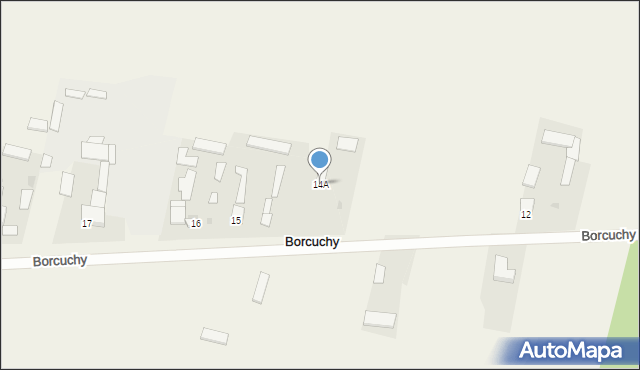 Borcuchy, Borcuchy, 14A, mapa Borcuchy