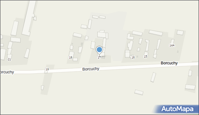 Borcuchy, Borcuchy, 17, mapa Borcuchy