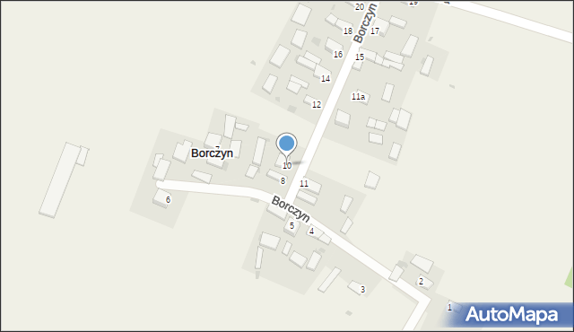 Borczyn, Borczyn, 10, mapa Borczyn