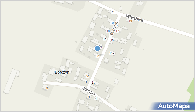 Borczyn, Borczyn, 12, mapa Borczyn
