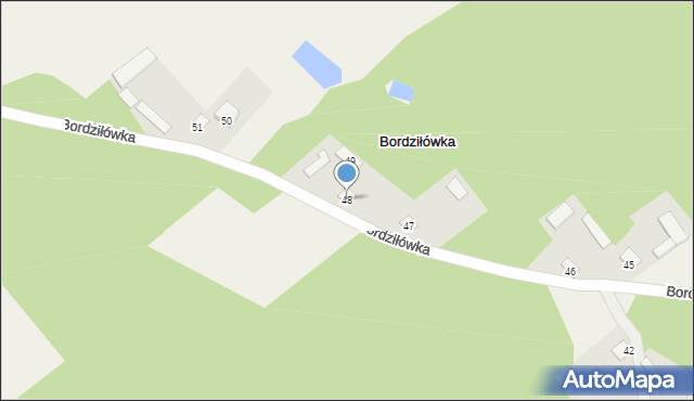 Bordziłówka, Bordziłówka, 48, mapa Bordziłówka