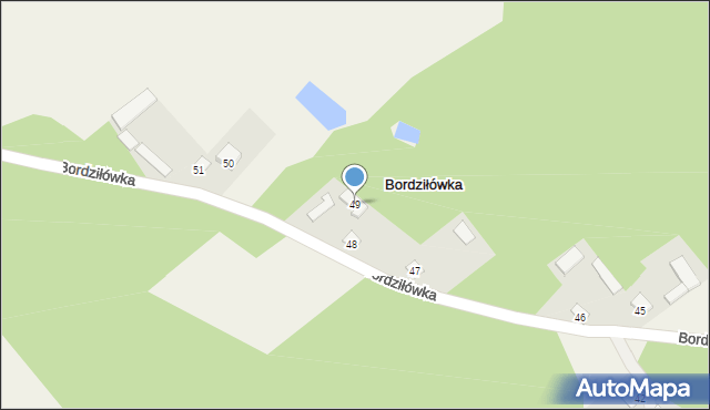 Bordziłówka, Bordziłówka, 49, mapa Bordziłówka