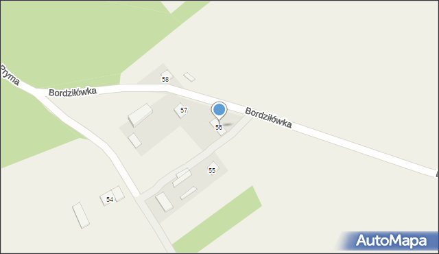 Bordziłówka, Bordziłówka, 56, mapa Bordziłówka