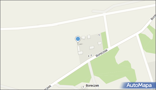 Boreczek, Boreczek, 8, mapa Boreczek