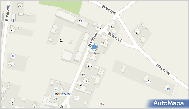 Boreczek, Boreczek, 18, mapa Boreczek