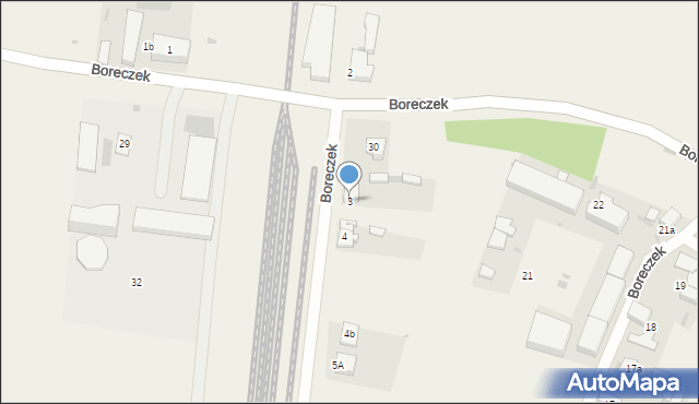 Boreczek, Boreczek, 3, mapa Boreczek