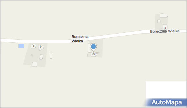 Borecznia Wielka, Borecznia Wielka, 10, mapa Borecznia Wielka