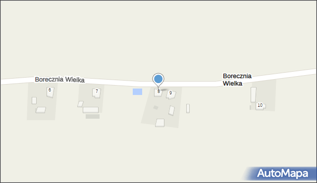 Borecznia Wielka, Borecznia Wielka, 8, mapa Borecznia Wielka