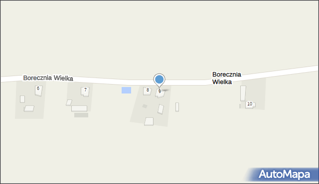 Borecznia Wielka, Borecznia Wielka, 9, mapa Borecznia Wielka