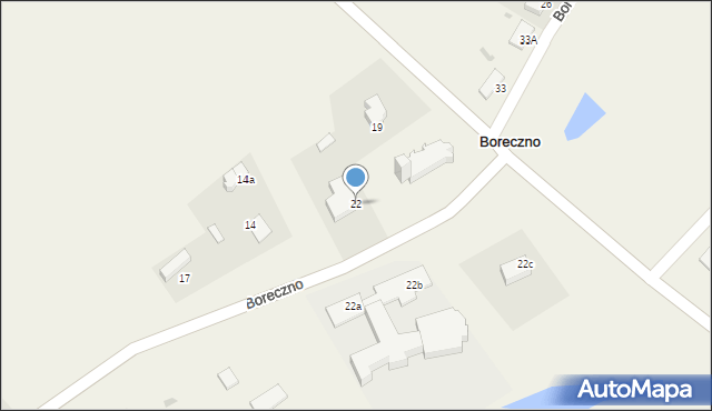 Boreczno, Boreczno, 22, mapa Boreczno