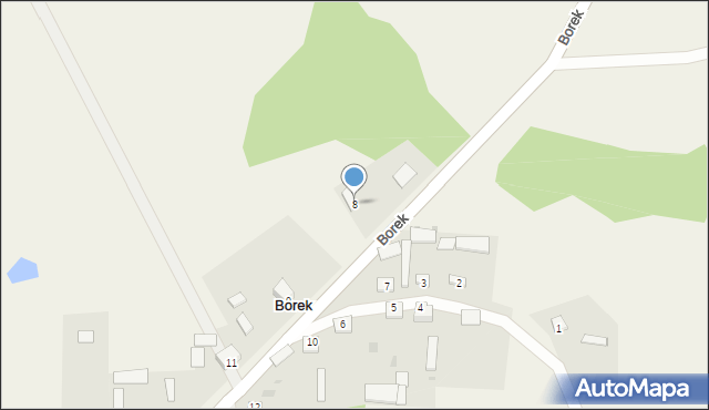 Borek, Borek, 8, mapa Borek