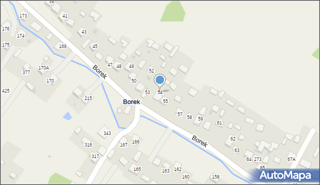 Borek, Borek, 54, mapa Borek