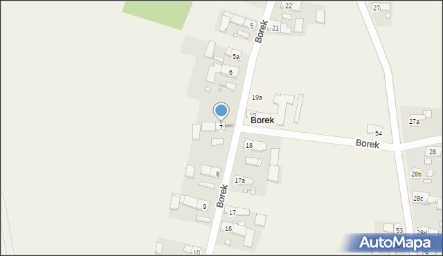 Borek, Borek, 7, mapa Borek