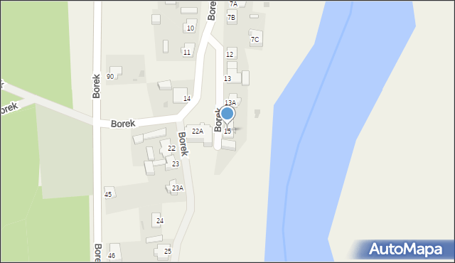 Borek, Borek, 15, mapa Borek