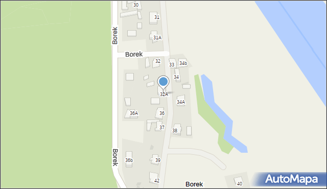 Borek, Borek, 32A, mapa Borek