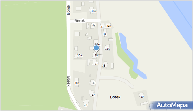 Borek, Borek, 36, mapa Borek