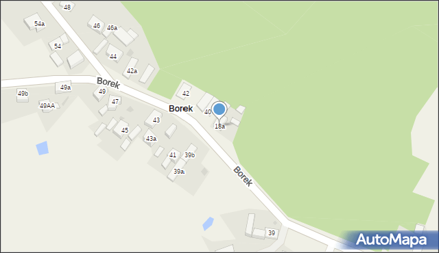 Borek, Borek, 18a, mapa Borek