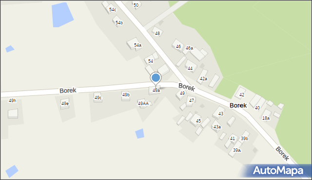 Borek, Borek, 49a, mapa Borek