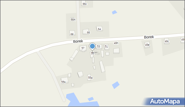 Borek, Borek, 55, mapa Borek